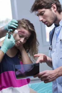 Getting medical treatment for a head injury